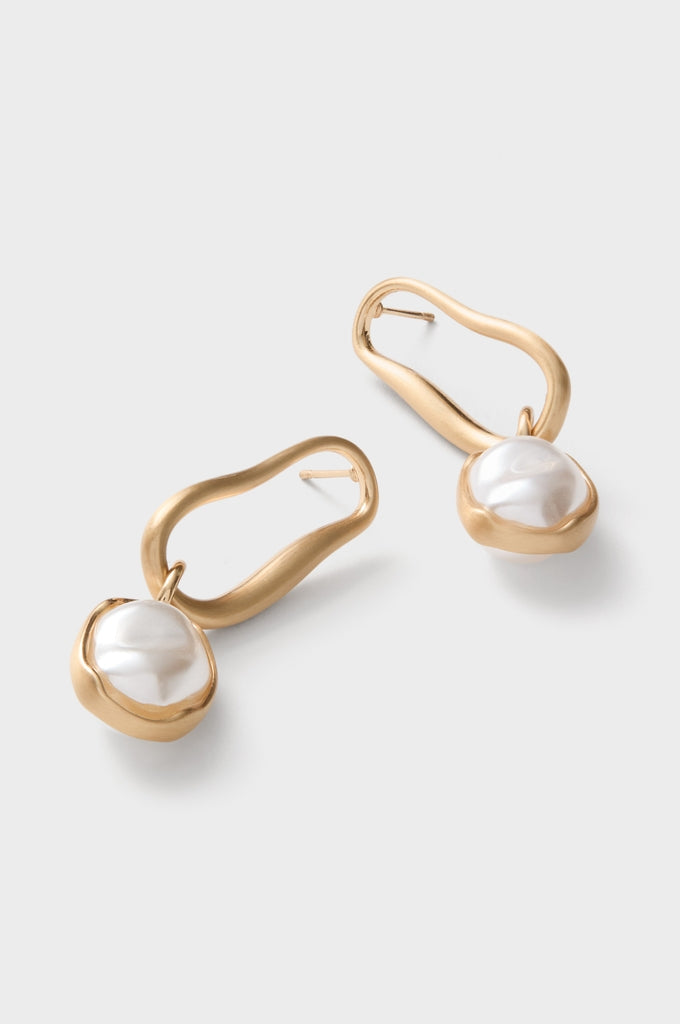 Brushed Brass Vera Earrings