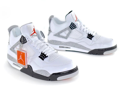 Nike Air Jordan 4 IV White/Cement "NIKE AIR" Size 12