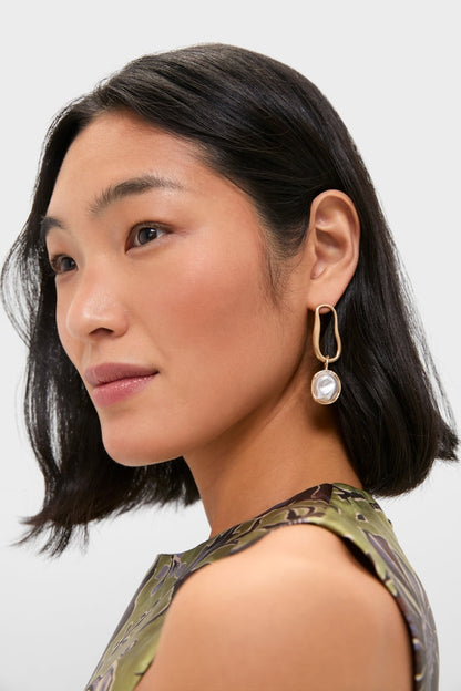 Brushed Brass Vera Earrings