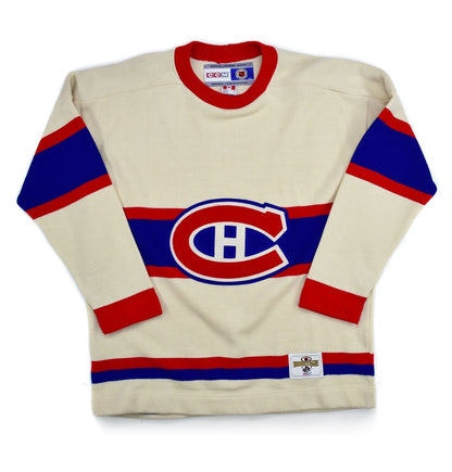 Montreal Canadiens Authentic CCM Heavyweight Sweater Hockey Jersey Size Large