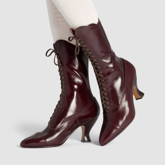 Edith Edwardian Boots (Cordovan)