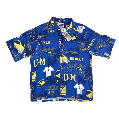 Michigan Wolverines Reyn Spooner Football Hawaiian Shirt NEW