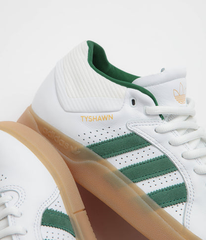 Adidas Tyshawn Shoes - FTWR White / Collegiate Green / Gum4