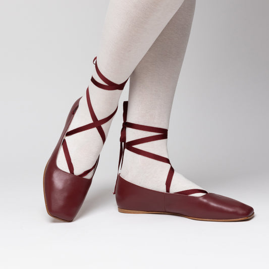 Bronte Slippers Wide (Black Cherry)