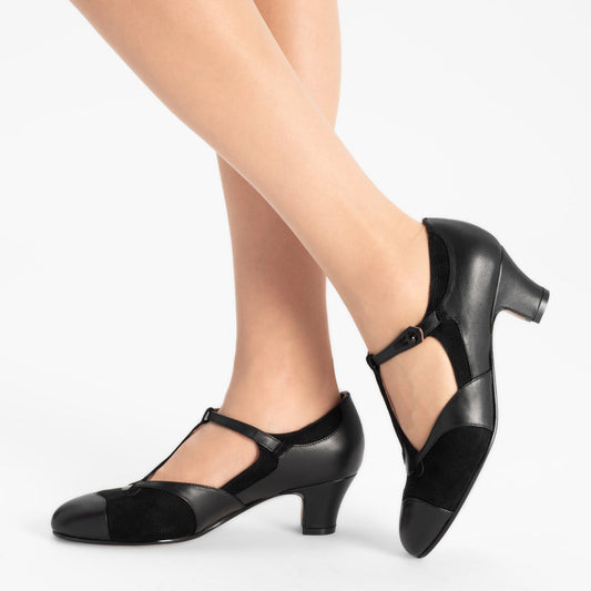 Doris 1920s Pumps (Black)