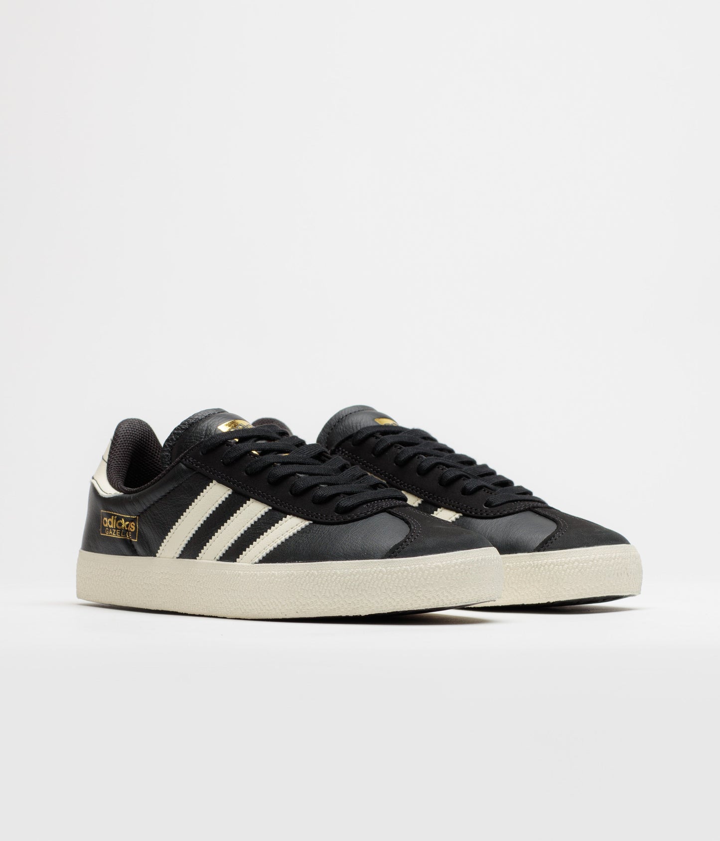 Adidas Gazelle ADV Shoes - Core Black / Cream White / Gold Metallic