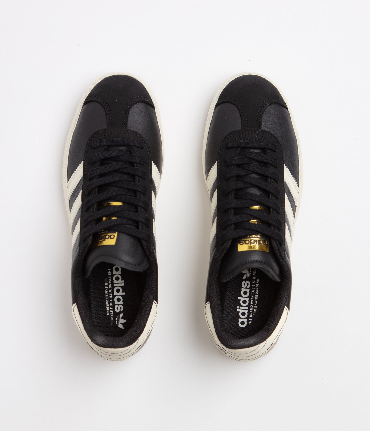 Adidas Gazelle ADV Shoes - Core Black / Cream White / Gold Metallic