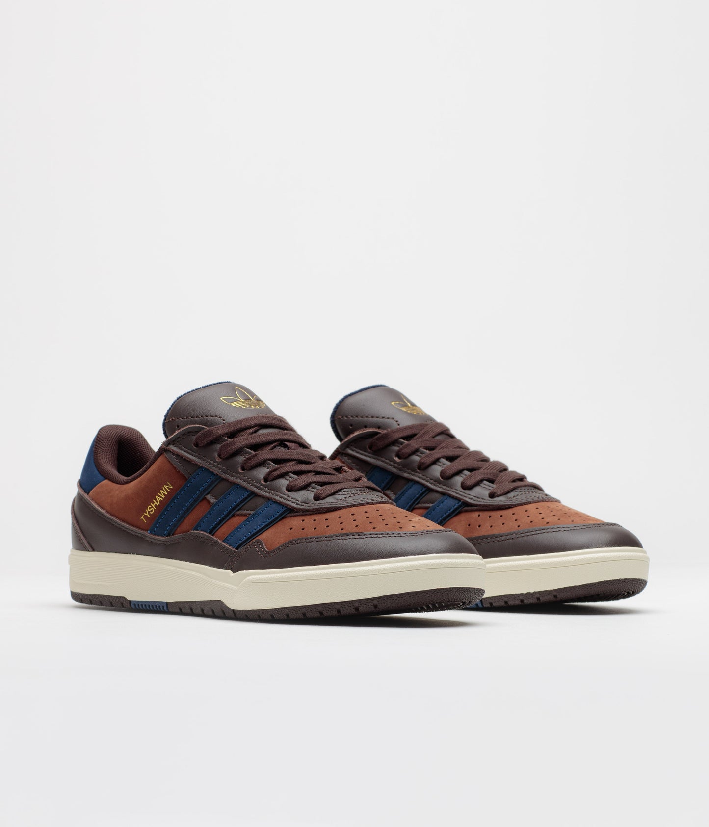 Adidas Tyshawn II Shoes - Aurora Coffee / Dark Blue / Preloved Brown