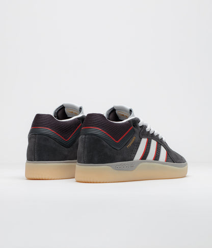 Adidas Tyshawn Shoes - Carbon / Crystal White / Better Scarlet