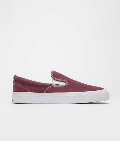 Converse One Star CC Slip Pro Shoes - Deep Bordeaux / White / White