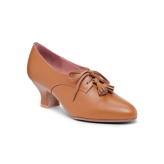 PRE-ORDER Cordelia Edwardian Oxfords (Caramel)