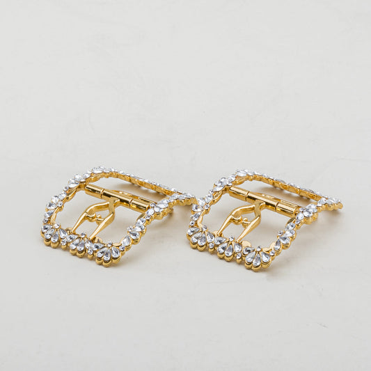 Fleur 18th Century Shoe Buckles (Gold)