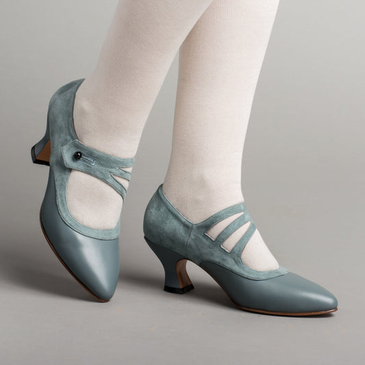 Mae Edwardian Shoes (French Blue)