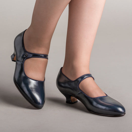 Millie 1920s Mary Jane Shoes (Navy)