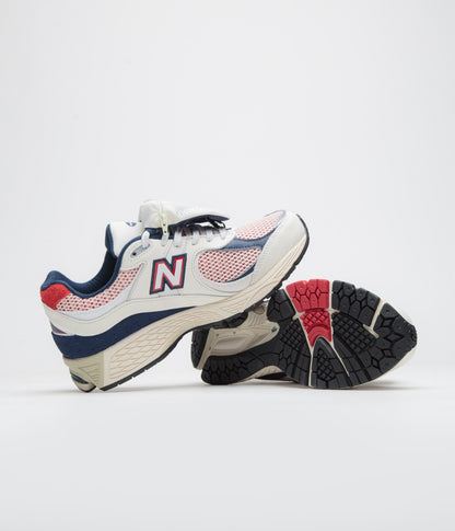New Balance 2002R Shoes - Sea Salt / Red / Blue
