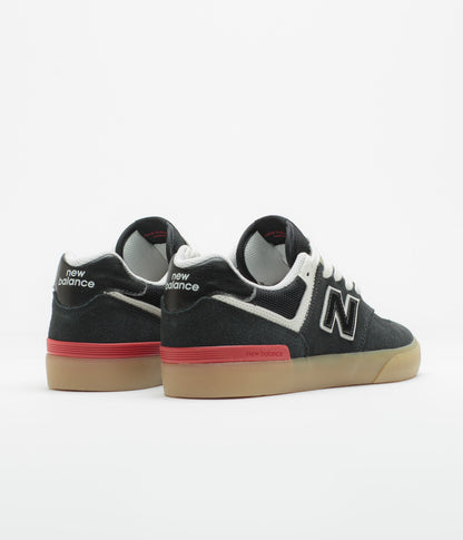 New Balance Numeric 574 Shoes - Black / White / Gum