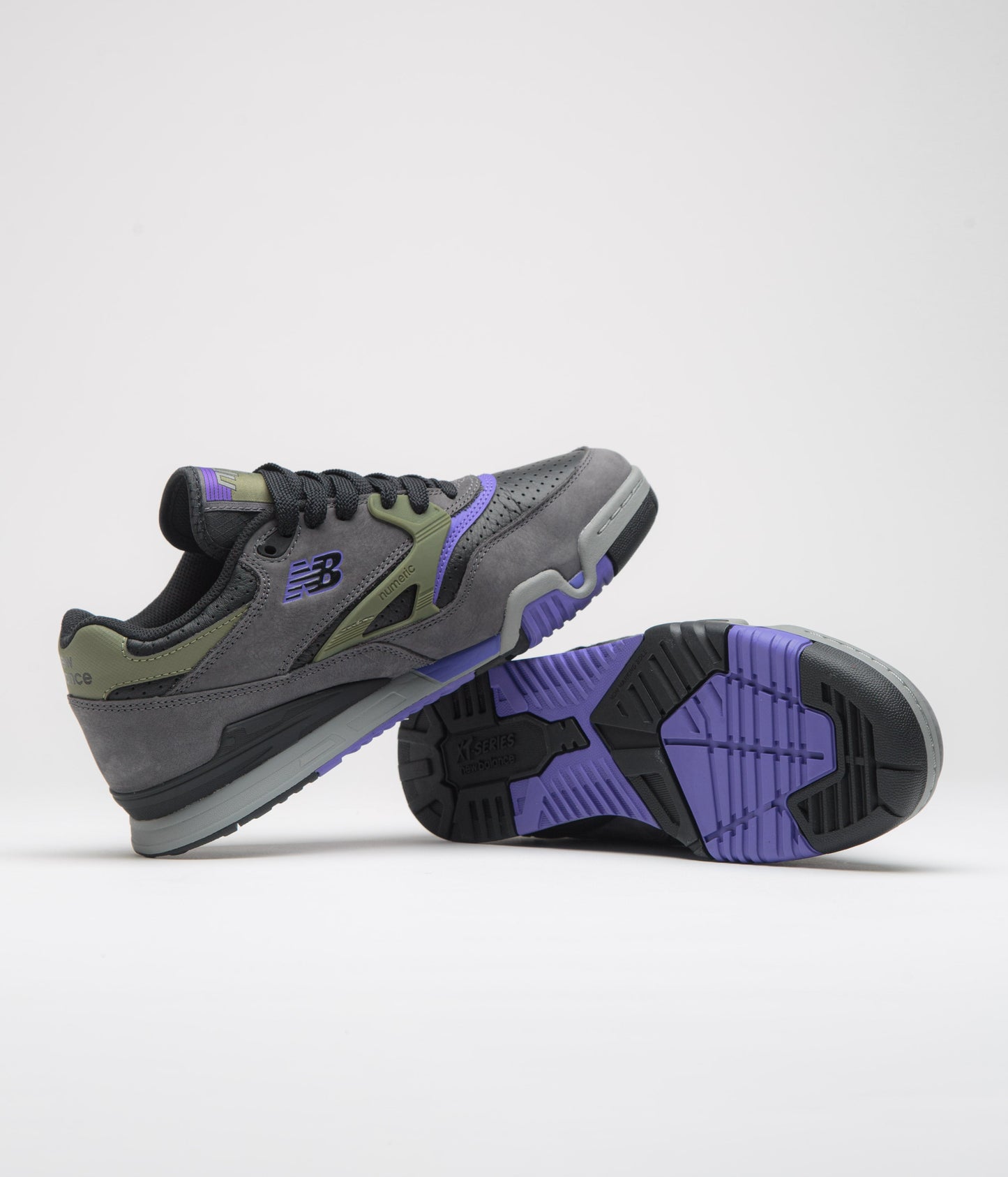 New Balance Numeric 770 Shoes - Charcoal / Purple