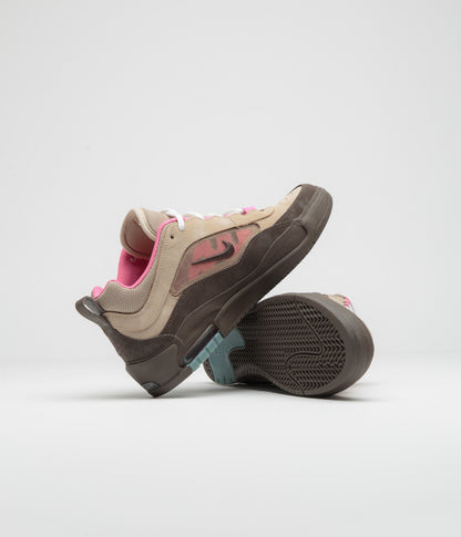 Nike SB Air Max Ishod Shoes - Hemp / Baroque Brown - Pinksicle