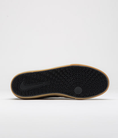 Nike SB Chron 2 Shoes - Black / White - Black - Gum Light Brown