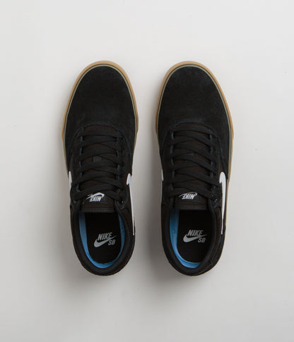 Nike SB Chron 2 Shoes - Black / White - Black - Gum Light Brown