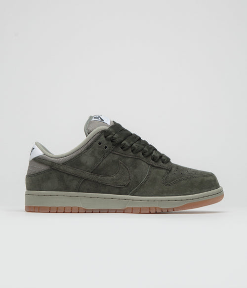 Nike SB Dunk Low Pro B Shoes - Sequoia / Sequoia - Light Army - White