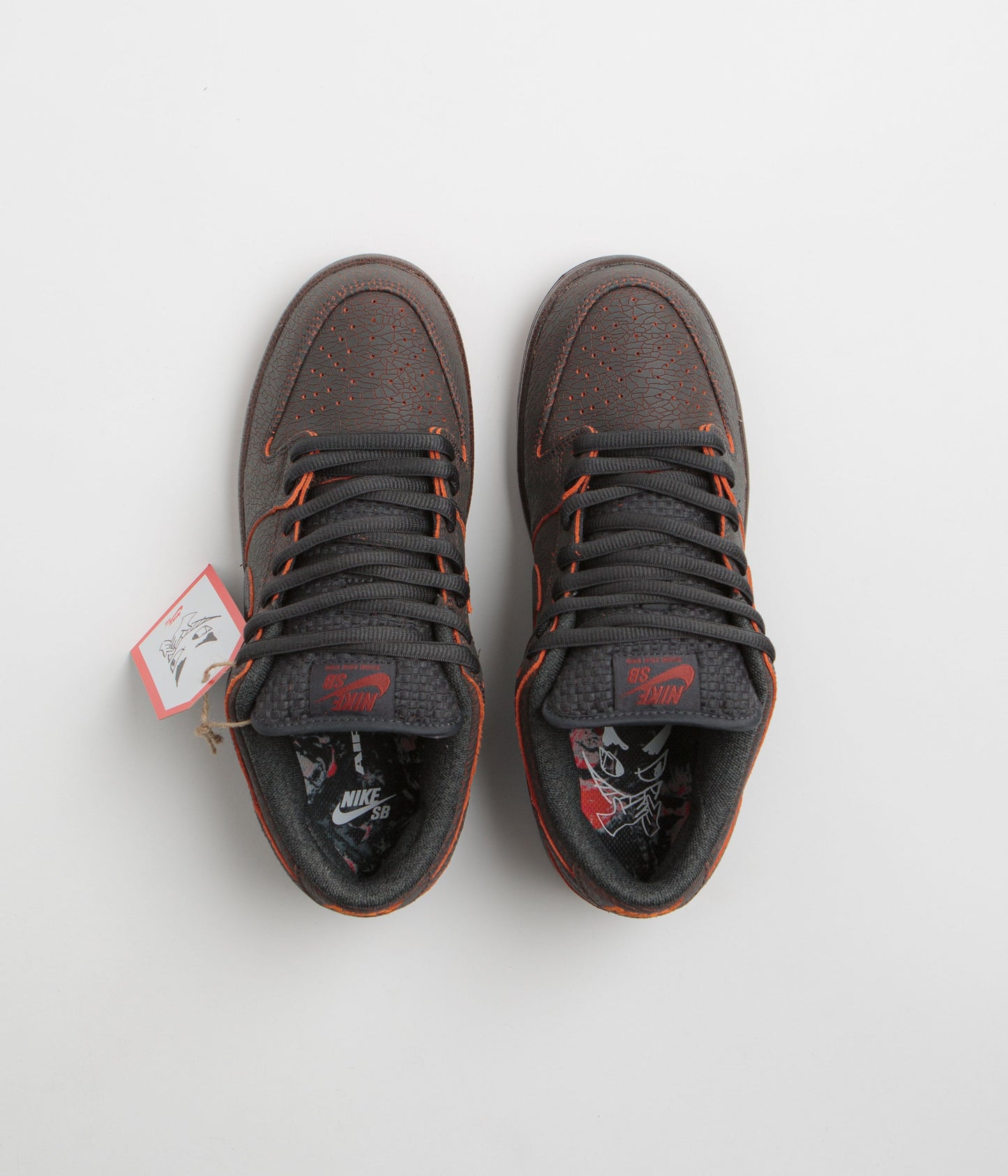 Nike SB Dunk Low Pro Premium 'Krampus' Shoes - Dark Smoke Grey / Campfire Orange - Black