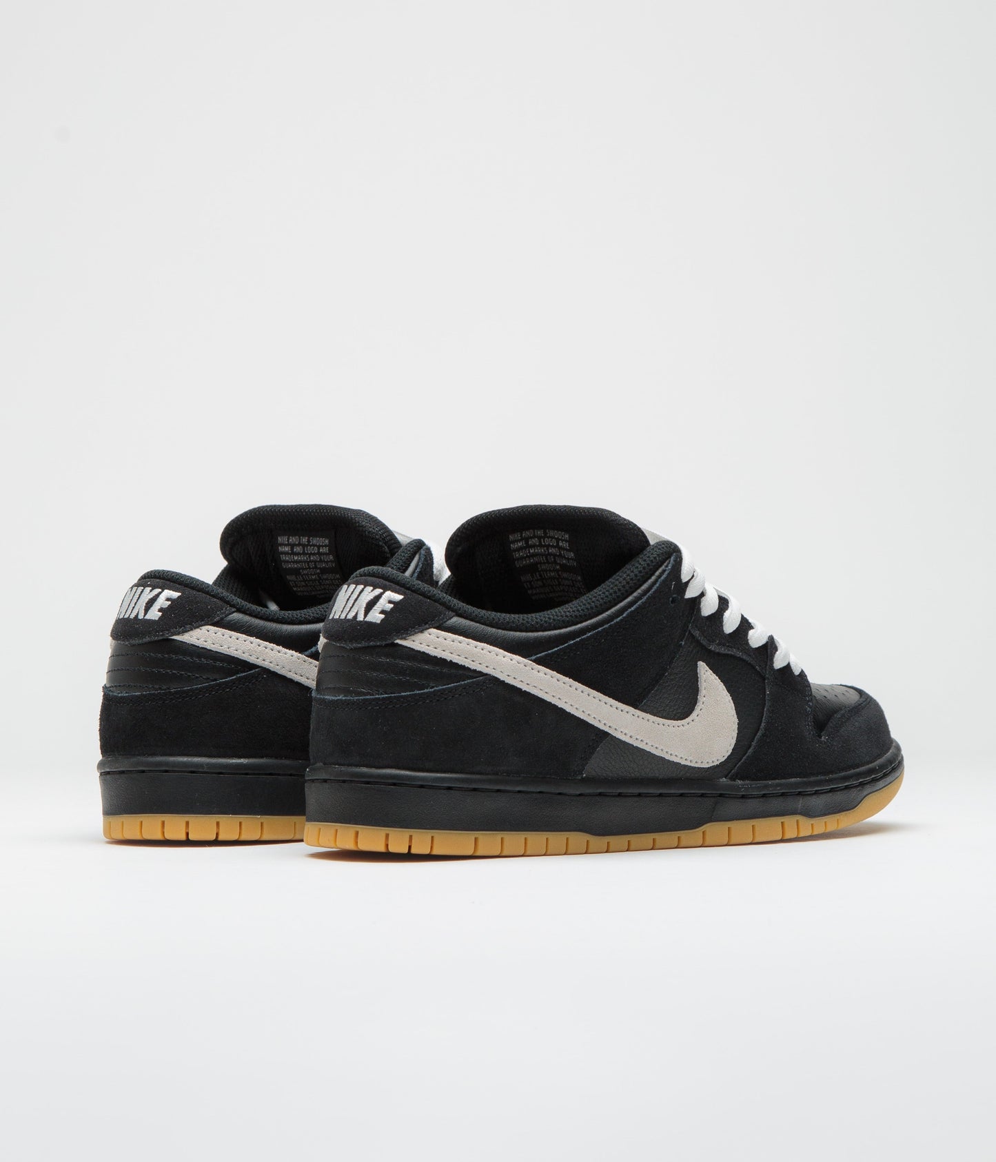 Nike SB Dunk Low Pro Shoes - Black / White - Black - Gum Light Brown - Black