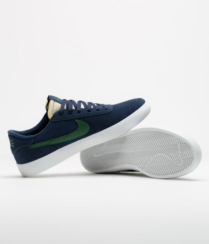 Nike SB Heritage Vulc Shoes - Midnight Navy / Noble Green - Midnight Navy