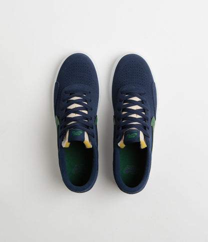 Nike SB Heritage Vulc Shoes - Midnight Navy / Noble Green - Midnight Navy