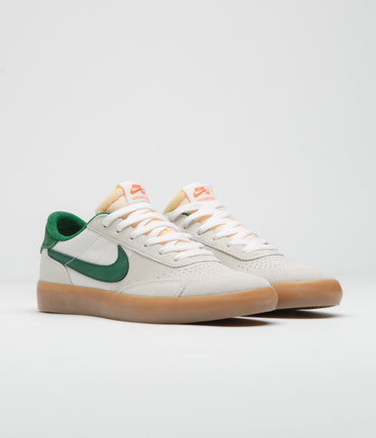 Nike SB Heritage Vulc Shoes - Sail / Gorge Green - Sail - Safety Orange