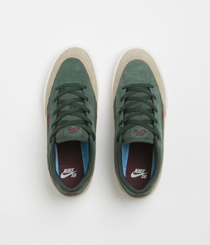 Nike SB Malor Shoes - Seaweed / Burgundy Crush - Khaki - Phantom