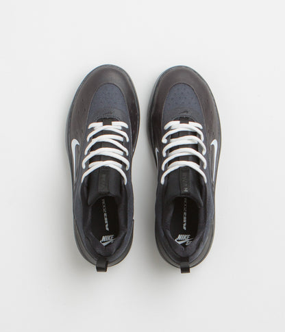 Nike SB Nyjah 4 Shoes - Black / White - Black - White