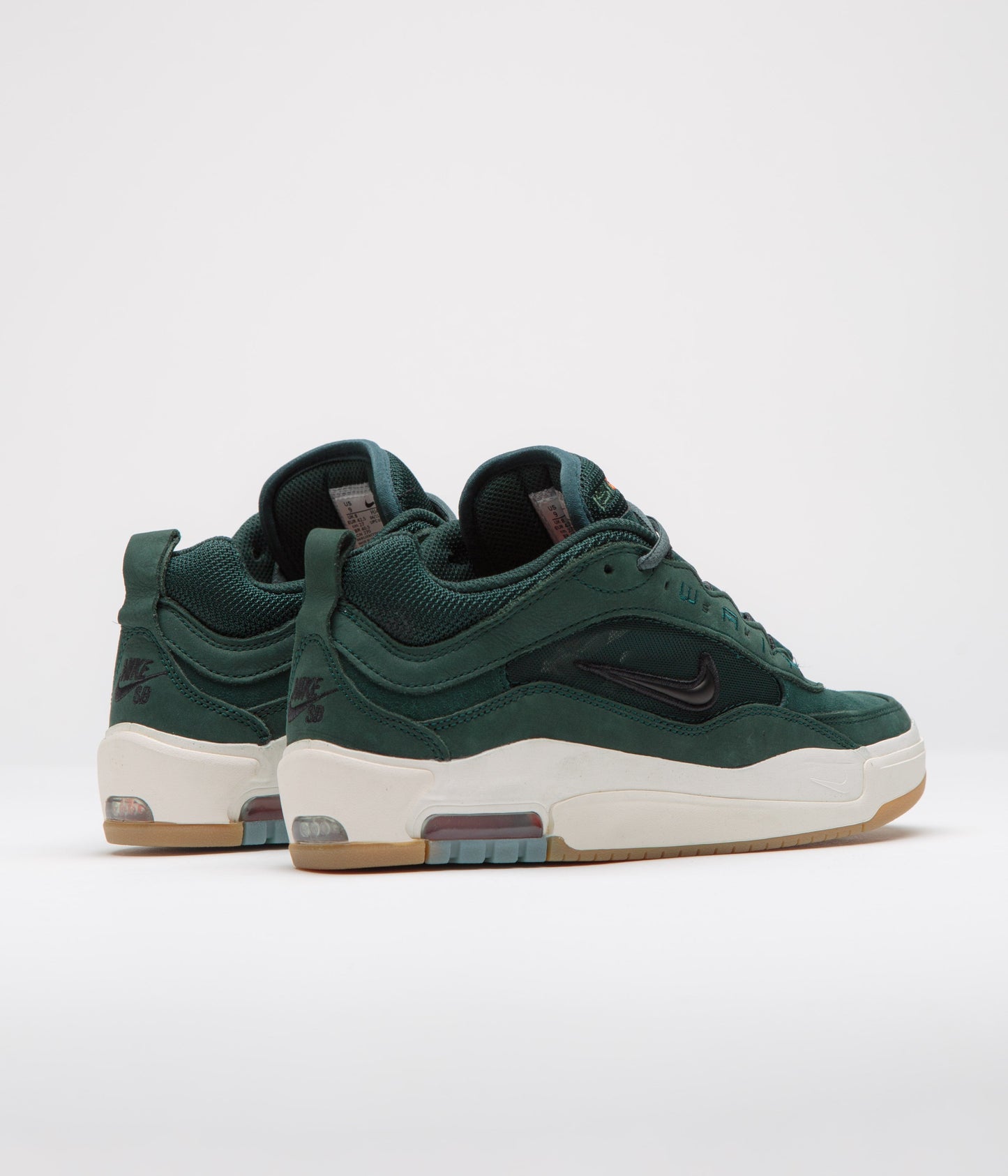 Nike SB Orange Label Air Max Ishod Shoes - Deep Fir / Black - Fir - Sail