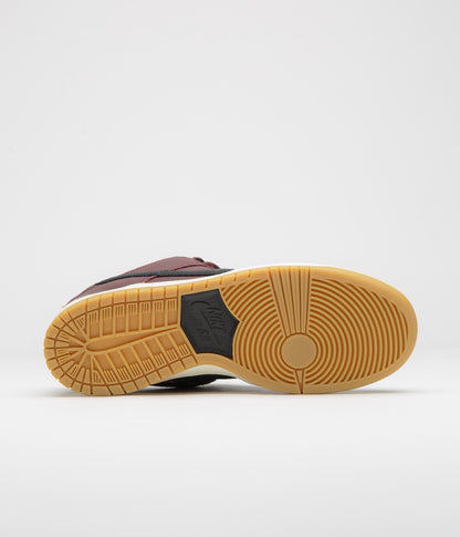 Nike SB Orange Label Dunk Low Pro Shoes - Burgundy Crush / Black - Mystic Dates - Sail