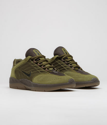 Nike SB Vertebrae Shoes - Olive Flak / Black - Baroque Brown