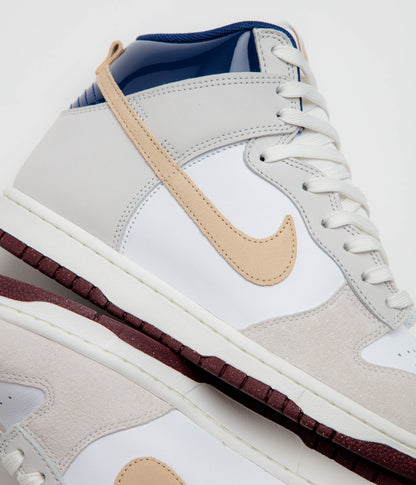 Nike SB x Beyond Dunk High Pro Shoes - White / Ivory - Sand Dune - Blue Void