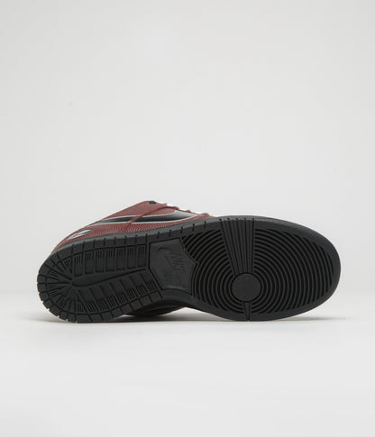 Nike SB x Limosine Skateboards Dunk Low Pro Shoes - Dark Pony / Black - Silver - White