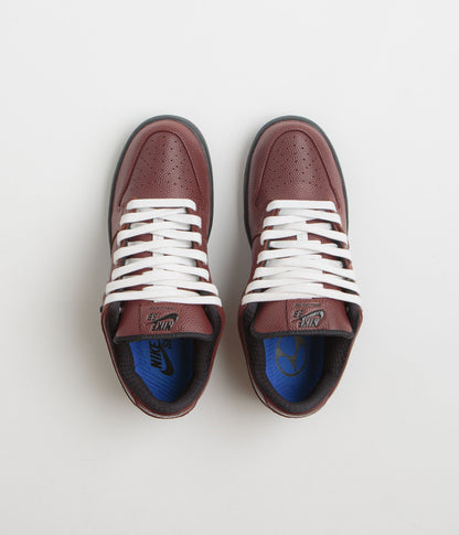 Nike SB x Limosine Skateboards Dunk Low Pro Shoes - Dark Pony / Black - Silver - White