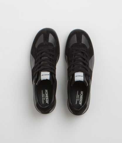 Novesta All Leather German Army Trainer Shoes - All Black