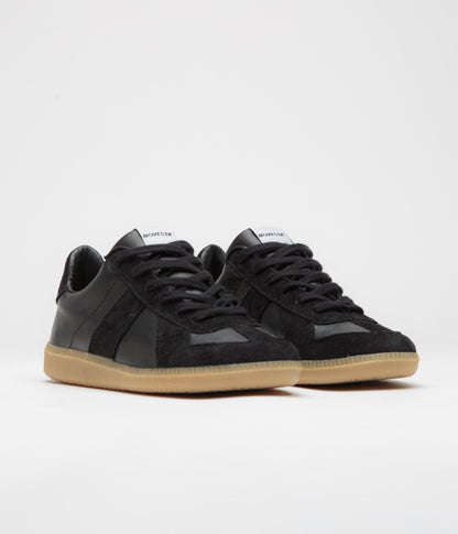 Novesta All Leather German Army Trainer Shoes - Black / Transparent