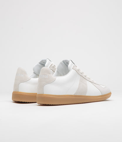 Novesta All Leather German Army Trainer Shoes - White / Transparent