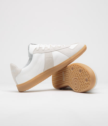 Novesta All Leather German Army Trainer Shoes - White / Transparent