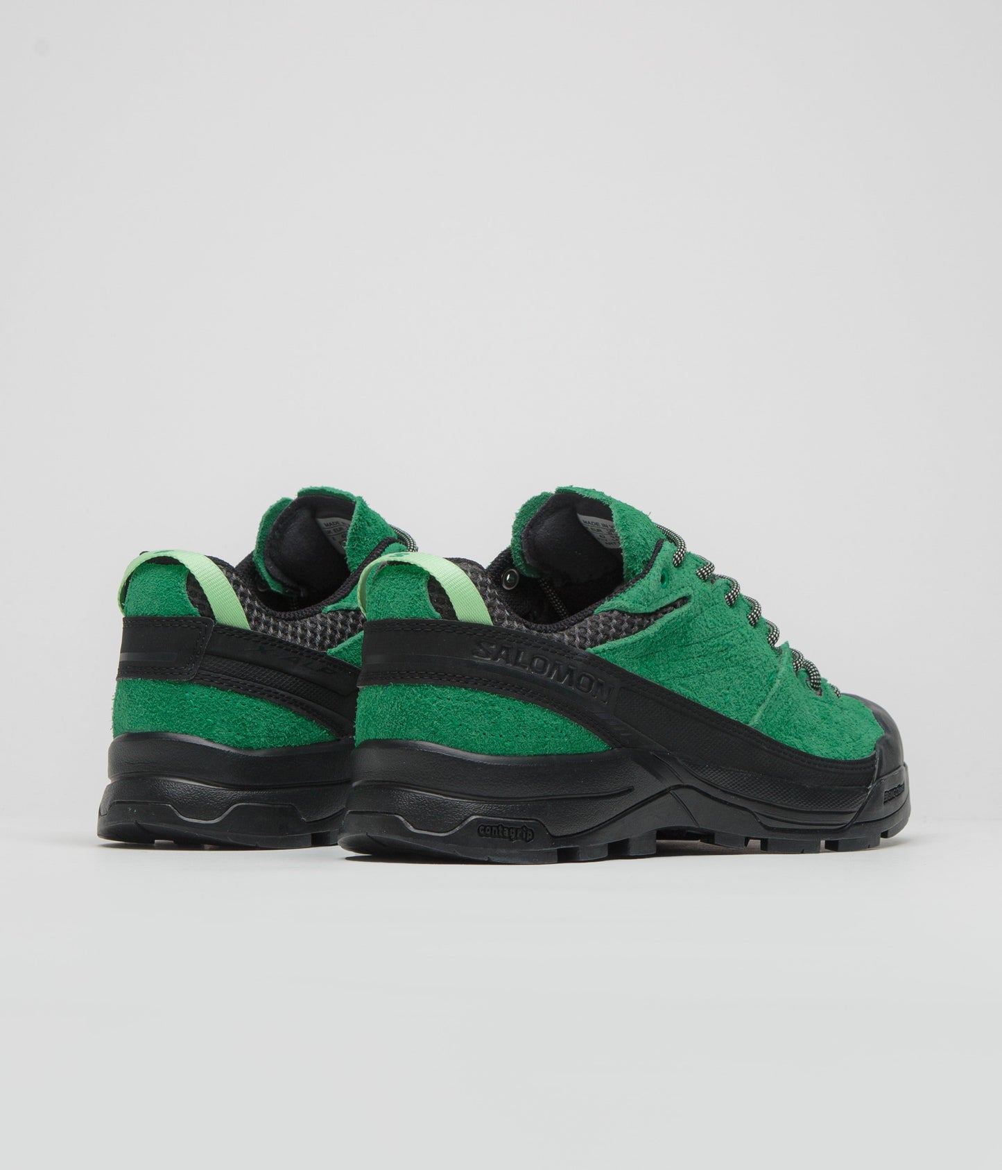 Salomon X-ALP Suede Shoes - Black / Parakeet / Patina Green