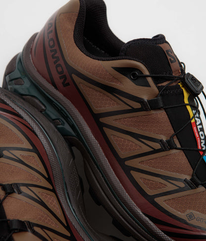 Salomon XT-6 GTX Shoes - Mustang / Bitter Chocolate / Green Gable
