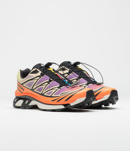 Salomon XT-6 Shoes - Black / Almond Cream / Dragon Fire