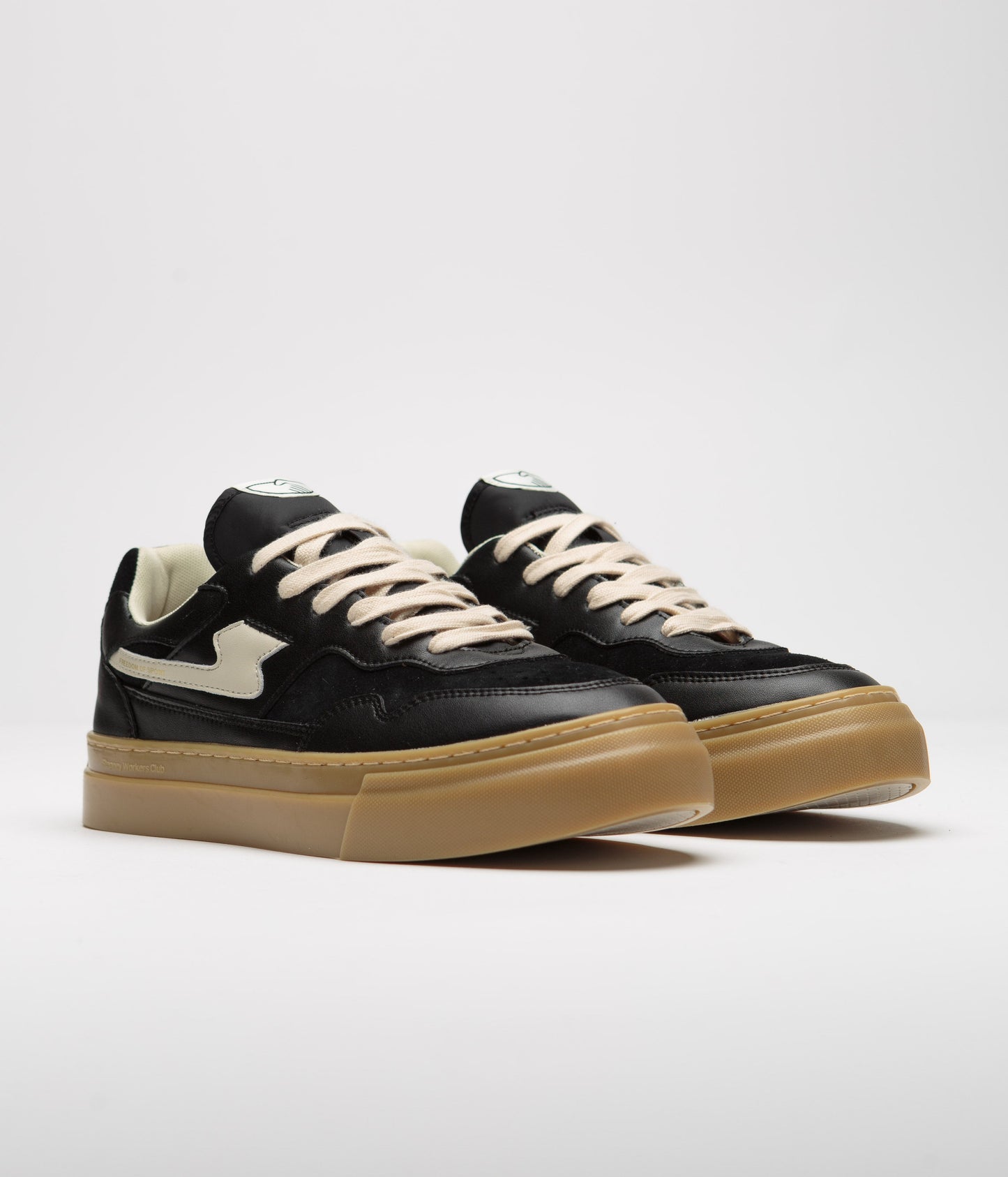 Stepney Workers Club Pearl S-Strike Leather Shoes - Black / Gum
