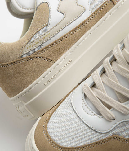 Stepney Workers Club Pearl S-Strike Suede Shoes - White / Earth