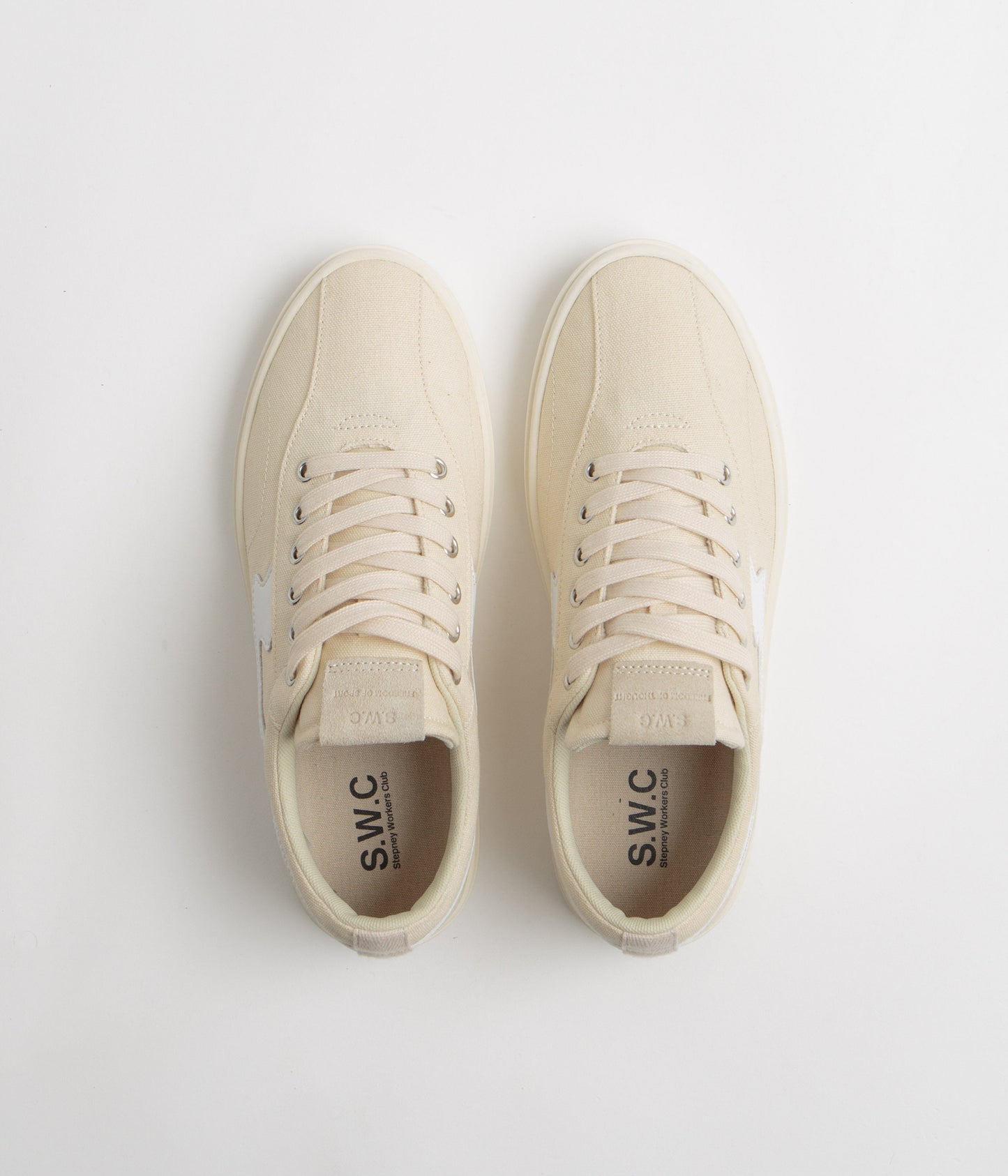 Stepney Workers Club Surma S-Strike Canvas Shoes - Ecru / White