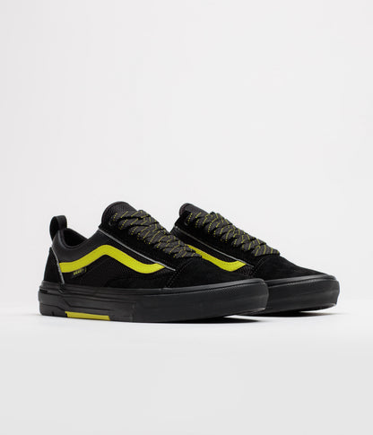 Vans Skate Old Skool Wafflecup Shoes - Reflective Black / Lime