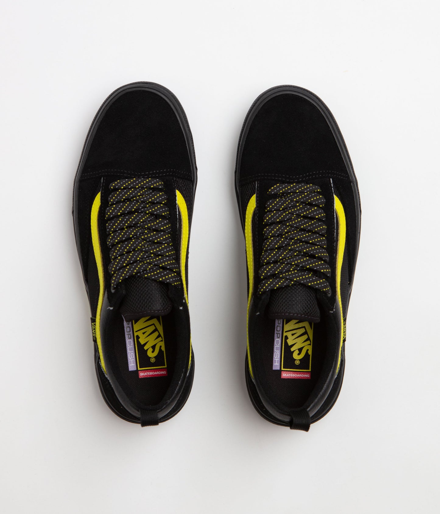 Vans Skate Old Skool Wafflecup Shoes - Reflective Black / Lime